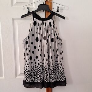 Kenar Black and White Polka Dot Blouse